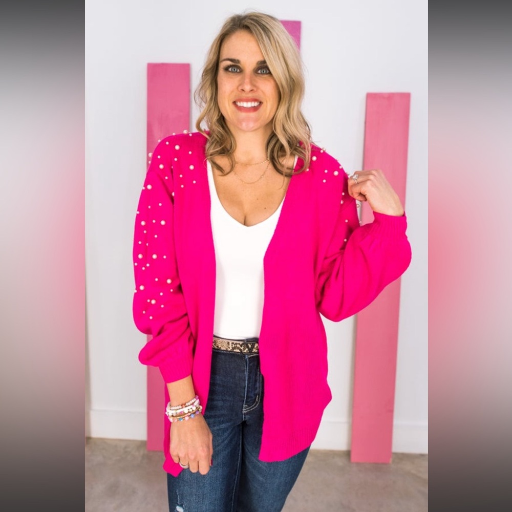 Entro “Pearl Pop” Cardigan from Flaunt Boutique, Size S